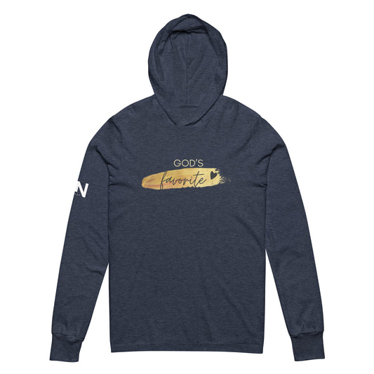 God's Favorite Hooded long-sleeve tee